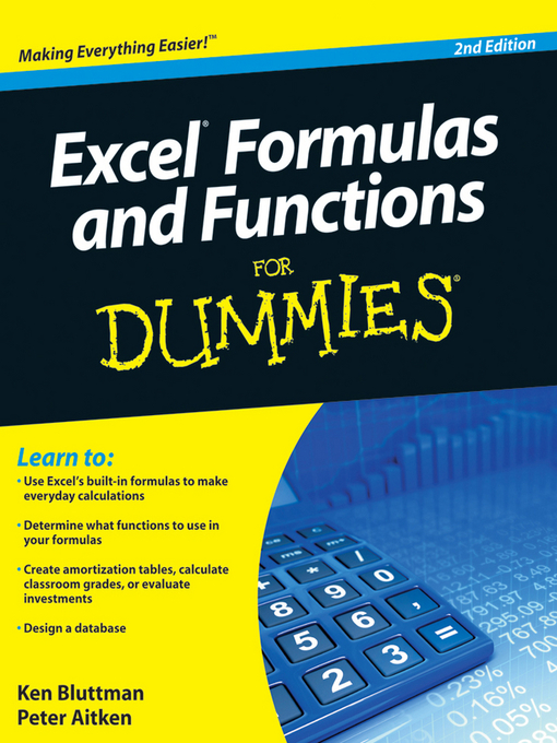 Title details for Excel Formulas and Functions For Dummies by Ken Bluttman - Available